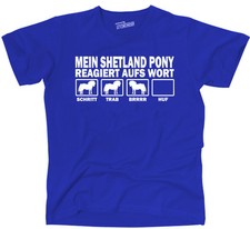 THAWP T-Shirt Pferd Pferde SHETLAND PONY reagiert aufs Wort fun Siviwonder