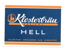 Bieretikett Klosterbrauerei