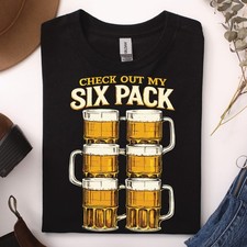 Bier T-Shirt Check Out My Six
