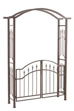 Rosenpavillon "Luxor" Metall mit Tor Rankpavillon Garten Rosenbogen