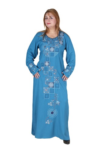 Damen kaftan tunika hauskleid - damen,