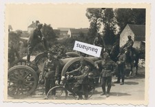 Foto französischer Mörser, Geschütz, Wehrmacht, Fahrrad 1940 (9166a)