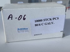 Verzinkte Heftklammern für Drucklufttacker, GA21, Typ 80(380), Länge 6mm, 10.000