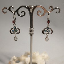 Jugendstil Ohrringe Granat