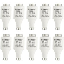 Sicherungen, Diazed Sicherungseinsätze, Keramiksicherungen 10er Pack