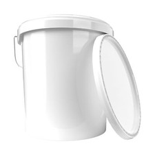 16l Eimer mit Deckel weiß