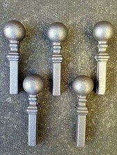 5 x Schmiedeeisen schweißbar Kugel Top Schienenköpfe Kugeln Tore Geländer Zaun