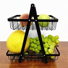 2-stöckiger Obstkorb Obstschale Obstkorb Aufbewahrungskorb hohles Aufbewahrung