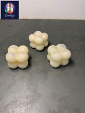 3x Bubble Kerze Silber Sojawachs Vegan frei von Paraffin Mini Candle Geschenk #3