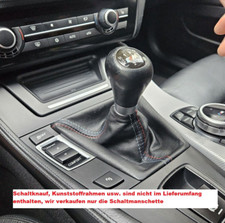 Schaltmanschette Fur BMW F10 F11 F07 2011-2017 Leder Schwarz Naht M /