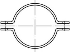 10 x Rohrschellen, Hälften