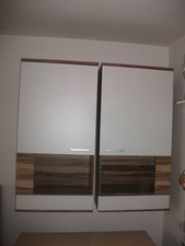 2 er Set Hängeschränke Hängevitrine mit Glas