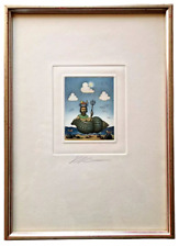 ? VOLKER KÜHN - Radierung Sternzeichen Wassermann Handsigniert - 31,5 x 22,5 cm