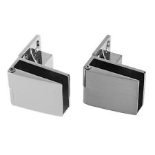 2x Glastür Scharnier 6mm Türbeschlag Türband Holz Glas Vitrine Edelstahl Chrom