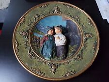 Terrakotta Wandbild Rund Terracotta Bild Hängebild Deko Skulptur Statue Figur