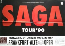 SAGA  1990  FRANKFURT + orig. Concert Poster -- Konzert Plakat - A1 F/U 271
