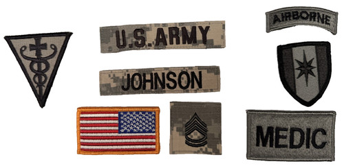 Army patch set acu - us, ucp
