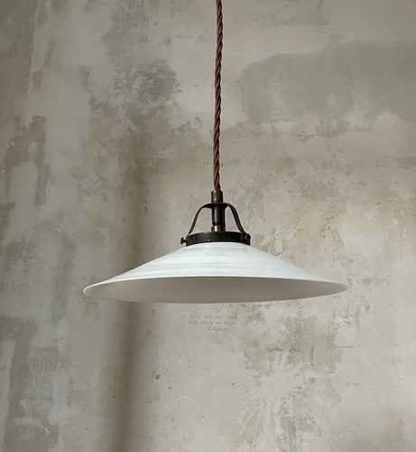 Antike opalglas pendelleuchte - opalglas,