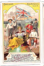 Palmin -älteres Kaufmannsbild -Nationallieder - England - Foto