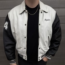 Redskins Leder Jacke - College Style „84" Gr. XXXL Schwarz/Weis