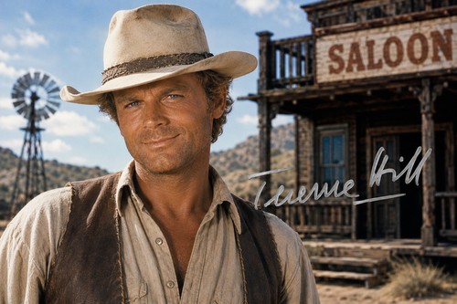 Terence hill autogramm foto - hill,,