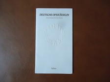 Programmheft der Deutschen Oper Berlin von 1985