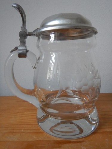 Bierkrug mit zinndeckel - 0,5, l