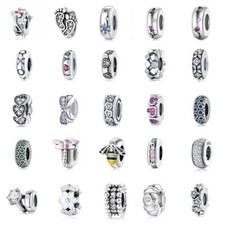 925 Sterling Silber Charm Stopper  für Armbänder & Ketten Geschenke für Frauen.