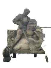 Steinfigur Ritter mit Drachen (2,0 x1,8m) - Bildhauer Max Alfred Brumme -Leipzig