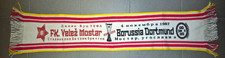 FK Velez Mostar vs Borussia Dortmund Schal / UEFA Cup 1987 / Einseitig / SELTEN
