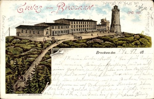 Litho brocken nationalpark - brocken,