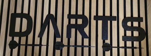Darts schriftzug wanddeko - schriftzug, 3d