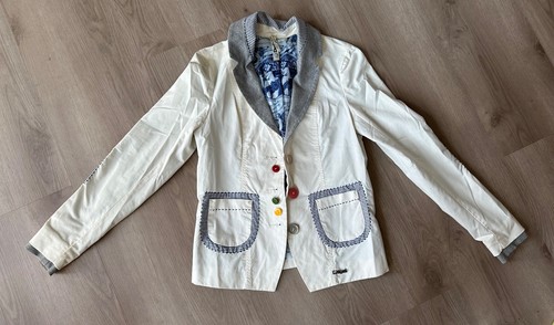 Desigual blazer weiß - blazer, blau