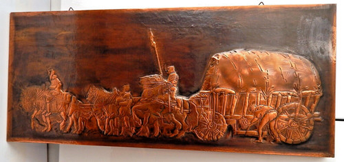 Kupferbild kupferrelief reiter - kupferrelief,