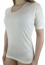 Bleyle Unterhemd Damen Seide / Schurwolle Hemd Kurzarm Spencer