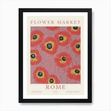 Blumenmarkt Rom 2 Kunstdruck