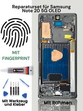 OLED Display für Original Samsung Galaxy Note 20 5G N980 N981 mit Rahmen Schwarz