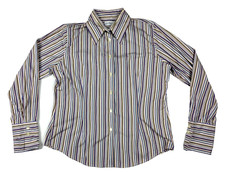 Robert Friedman Hemd Bluse Damen XL Mehrfarbig Gestreift Baumwolle Langarm