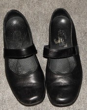 Rohde Damenhalbschuh Gr. 36 schwarz Echtleder Keilabsatz Riemchen Ballerinas