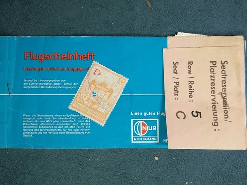 Altes flugticket 1970 - altes,