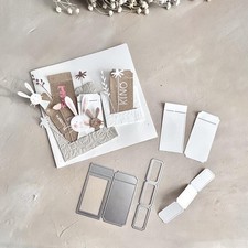 Stanzschablonen Set "Ticket stripe, Tickets groß", bis 1,5x10,5cm, 3-tlg.