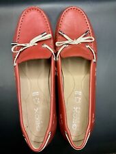 Damen Mokassin Geox Vega Schuhe rot neuwertig