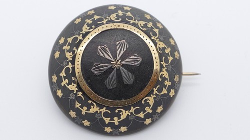Antike nadel brosche - brosche, 14k