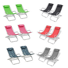 Schaukelstühle Schaukelsessel Schaukelliege Gartenliege Balkonliege 2 Stk. Stahl