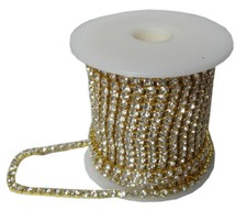 Strassband Kristall Gold