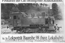 Sammelbildserie Postkarten Carl Bellingrodt Lokporträt BR 98 (bayr. Lokalbahn)