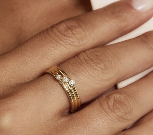 Diamant 14k gold ring isabel - diamant,