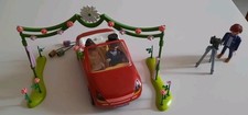 Playmobil Hochzeit Brautauto Brautpaar Hochzeitspaar Fotograf Blumenbogen Auto