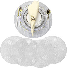 Platzset Weihnachten Silber 4