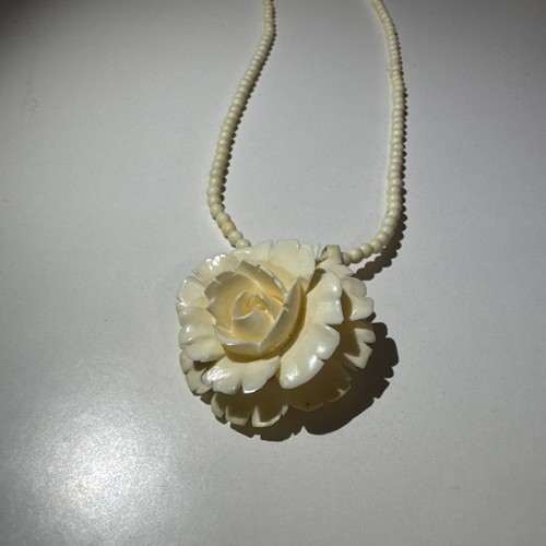 Collier kette mit rose - collier,